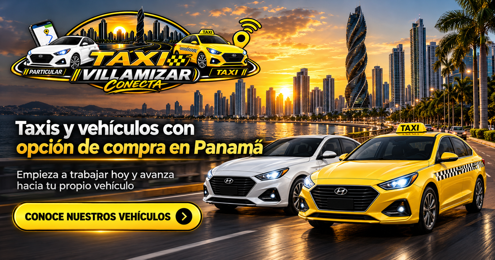 Diseño de página web para Taxis Villamizar en Panamá